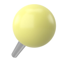 Push pin. Drawing pin. 3D pin.