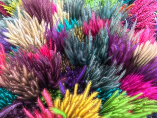 Dried rice flower for home decor, colorful dried flowers for decoration