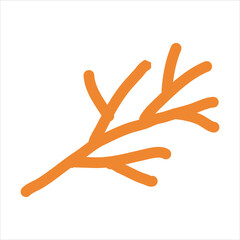 Obraz premium Autumn leaves colorful flat set of maple, oak, birch, bush, grass, yellow orange autumn trees and autumn bushes icons with golden autumn foliage leaves.