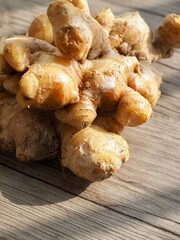 신선한 유기농 뿌리채소 생강, 음식