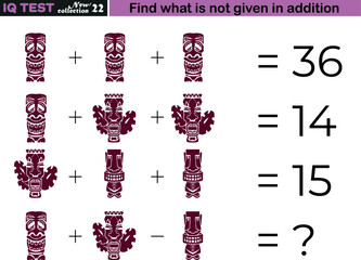 Mathematical operations. Math intelligence question, Addition subtraction and operation