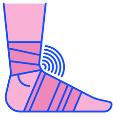 sprained ankle icon