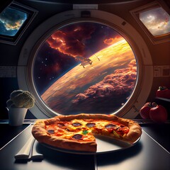 pizza in space generative ai 