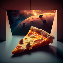 pizza on the table generative ai 