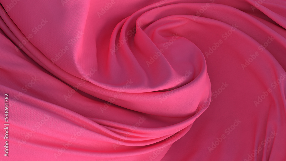 Sticker Pink colored cloth piece of fabric background