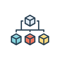 Color illustration icon for modules