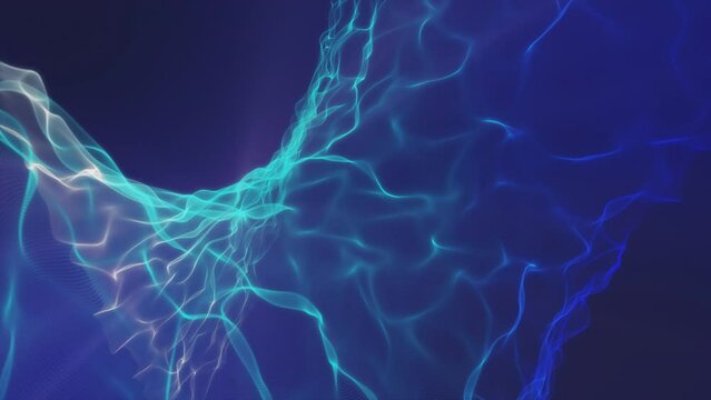 Fraktales Energiefeld in Wellenbewegung - Video Hintergrund