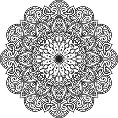 Fototapeta na wymiar Oriental mystical pattern.Yoga mandala.Hand drawn illustration