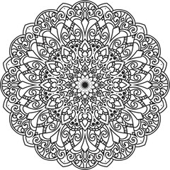 Oriental mystical pattern.Yoga mandala.Hand drawn illustration