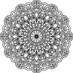 Oriental mystical pattern.Yoga mandala.Hand drawn illustration