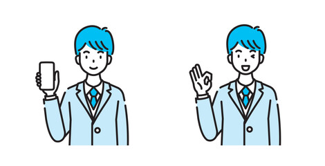 男性　人物　イラスト