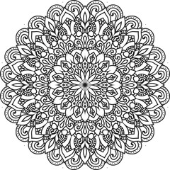 Oriental mystical pattern.Yoga mandala.Hand drawn illustration