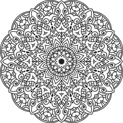 Oriental mystical pattern.Yoga mandala.Hand drawn illustration