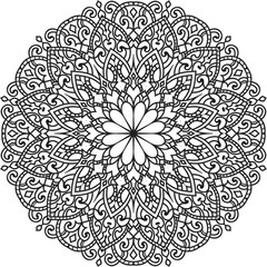 Oriental mystical pattern.Yoga mandala.Hand drawn illustration