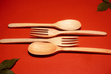 wooden kitchen utensils