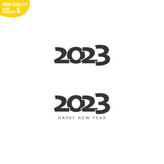 Creative Happy New Year 2023 Logo Design