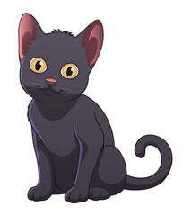 Little Bombay Cat Cartoon Animal Illustration