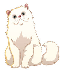 Persian Cat Cartoon Animal Illustration