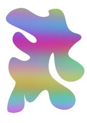 Abstracts Shape Gradient  Neon Transparent 