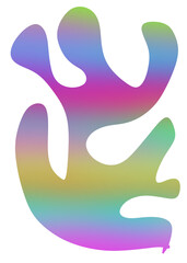 Abstracts Shape Gradient  Neon Transparent 