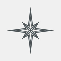 Star north quality vector illustration cut