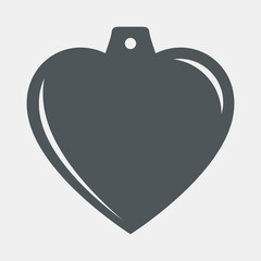 Tree heart toy decoration quality vector illustration cut