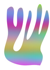 Abstracts Shape Gradient  Neon Transparent 