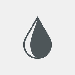 Water drop droplet raindrop icon illustration cut