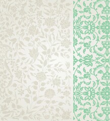 wedding card design, traditional paisley floral pattern , royal India	