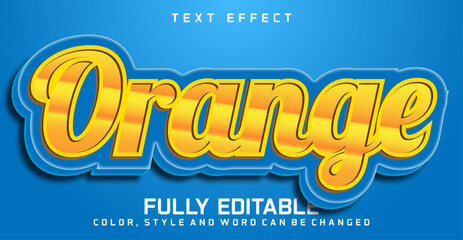 Orange text editable style effect