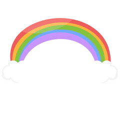 Cute Rainbow with Clouds Decoration
