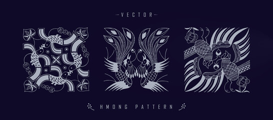 Chinese pattern hmong pattern traditional line