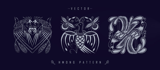 Chinese pattern hmong pattern traditional line