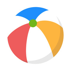 Colorful Cartoon Beachball Element