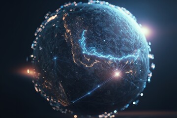Illustration about high-tech imagination. Made by AI.