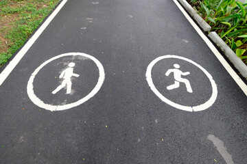 Obraz premium walk lane sign
