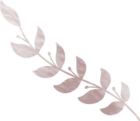 Watercolor leaf branch illustration