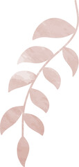 Watercolor leaf branch illustration