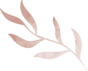 Obraz premium Watercolor leaf branch illustration