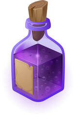 Purple potion bottle