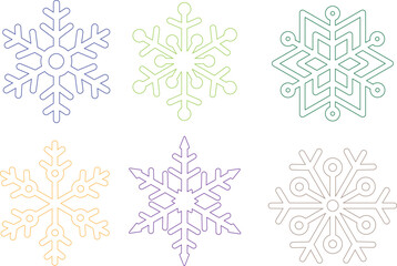Naklejka na ściany i meble Snowflake Coasters Digital Vector File for Laser Cutter - Christmas Coasters