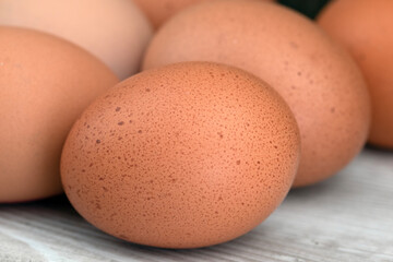 Close-up of a collection of eggs