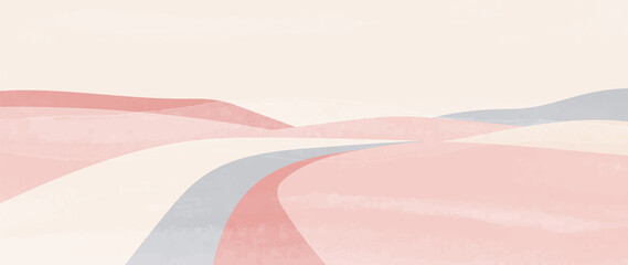 Minimal pastel desert landscape background