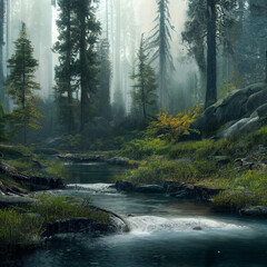 Obraz premium Morning in the forest