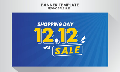 12.12 Shopping Day Flash Sale Super Sale Banner Template design special offer discount