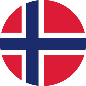 Norway flag round shape PNG 35