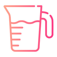 measuring cup gradient icon