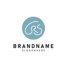 Obraz premium Initial Letter R S logo design template