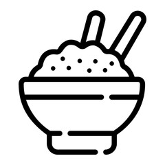 bowl line icon