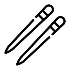 chopsticks line icon